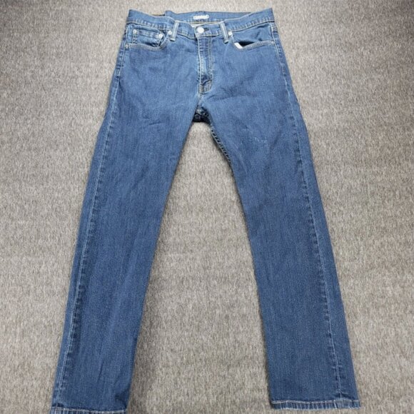 Levi's 513 Jeans Mens Size 32x30 Blue Denim Mid Rise Straight Leg - Picture 1 of 9